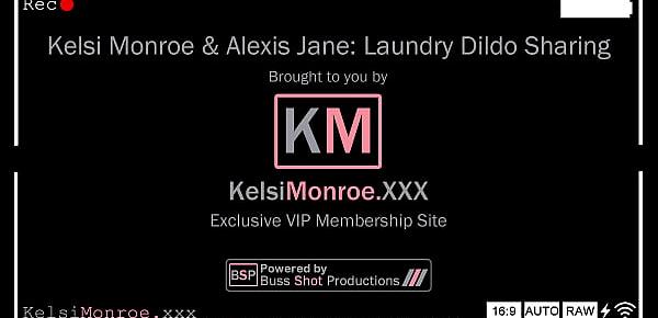  KM.AJ.03 Kelsi Monroe & Alexis Jane Laundry Dildo Sharing KelsiMonroe.XXX